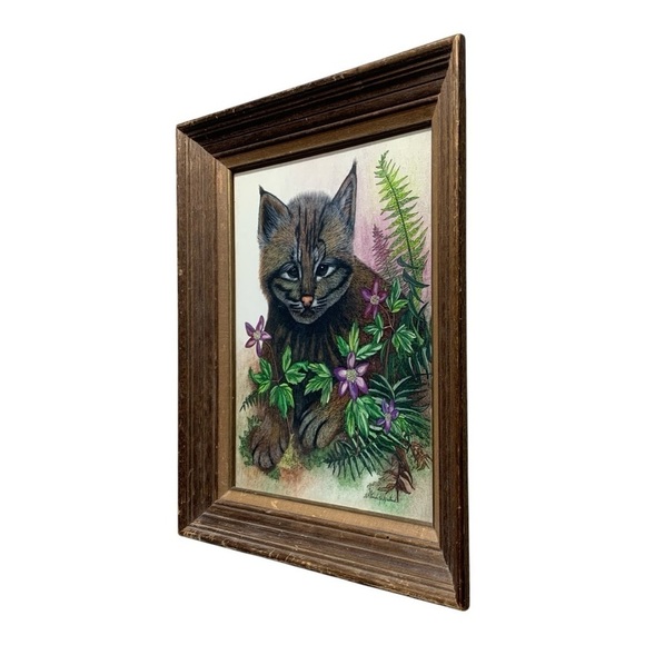 Vintage 1970’s Framed Original Artwork by Linda Kirkpatrick - Picture 2 of 4